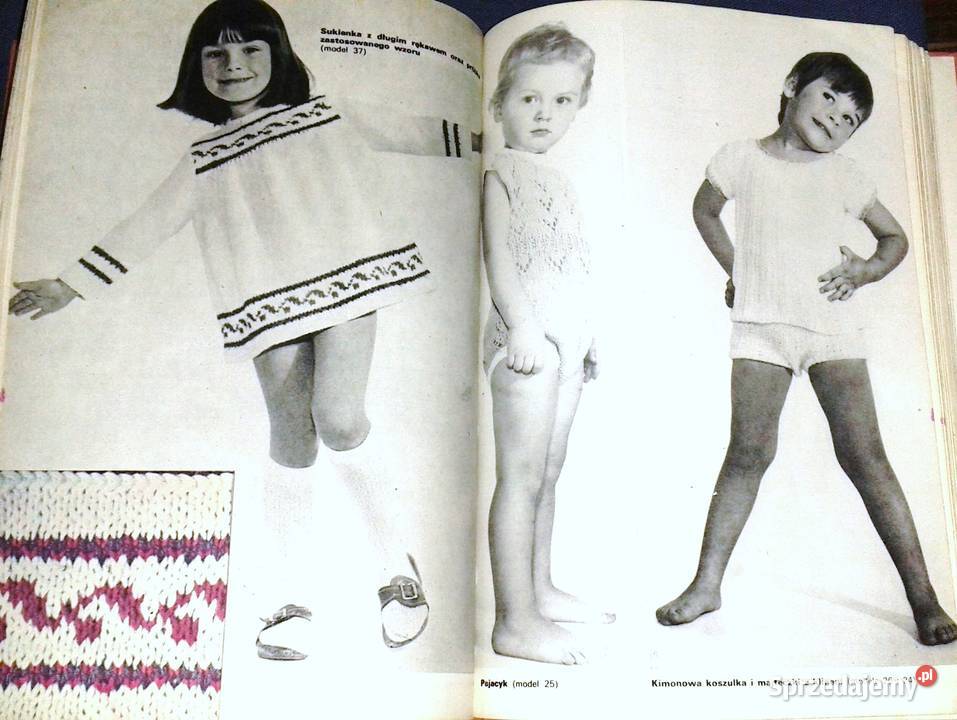 Ręczna dzianina dziecięca Kamila Wołoszyńska Rok wydania 1972 lubelskie Chełm