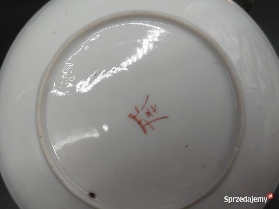Unikatowa Japońska Filiżanka ze Spodkiem Ręcznie Raszków