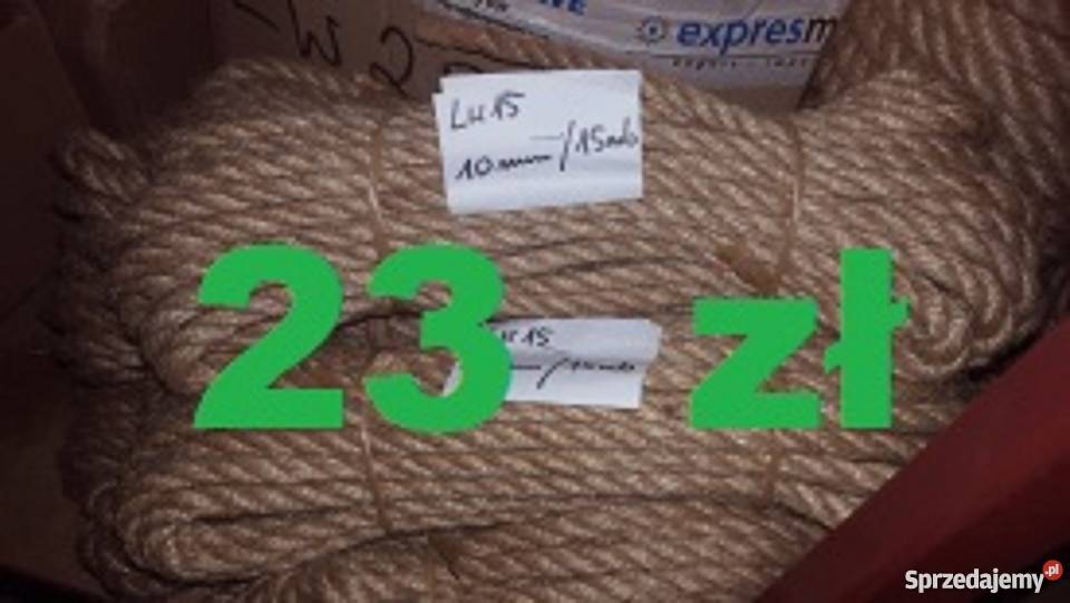 lina jutowa fi 8mm duża rolka 100m Linka jutowa Wyposażenie wnętrz Kraków sprzedam