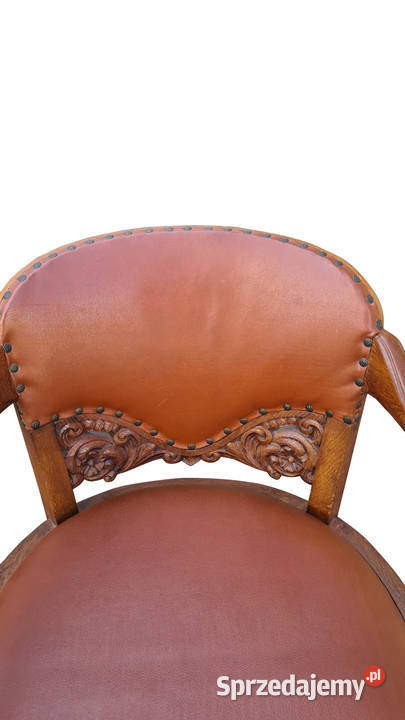 FOTEL DO BIURKA Z PATYNĄ LATA 19001920 DĄB Meble