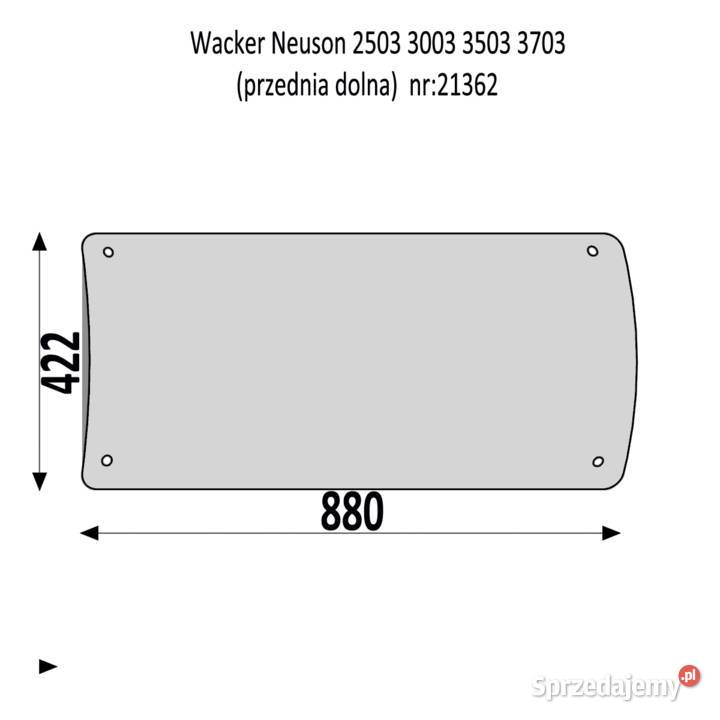 SZYBA PRZEDNIA DOLNA WACKER NEUSON 2503 3003 Części Kielce