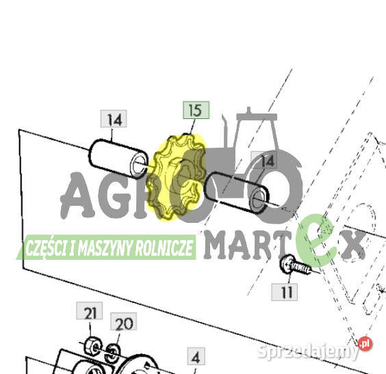 Z11210 Z10886 KOŁO ZĘBATE Z8 JD Wichrów