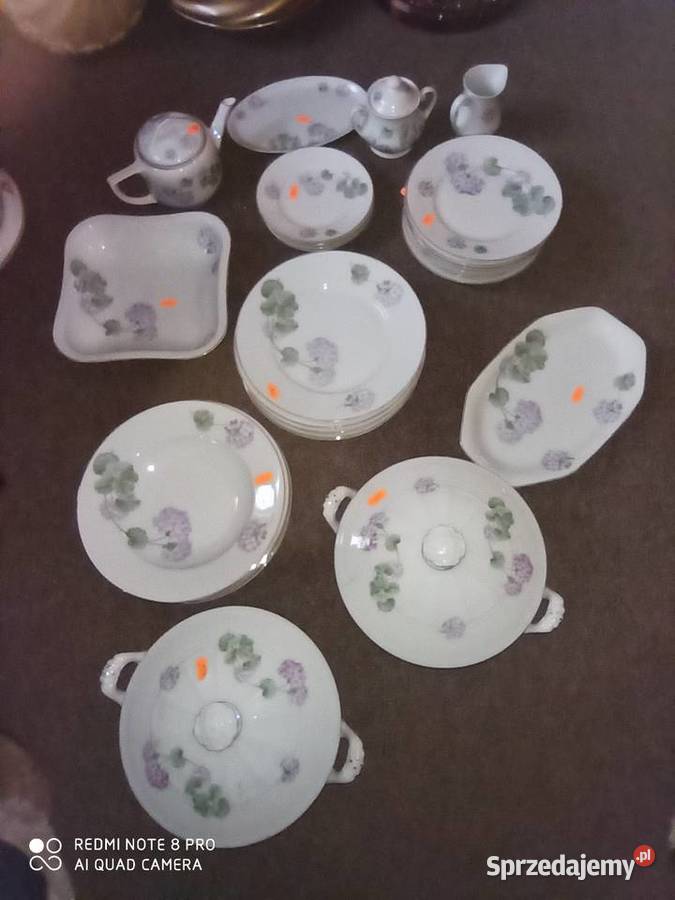 serwis obiadowy Z kwiatem hortensji pomorskie Gdynia