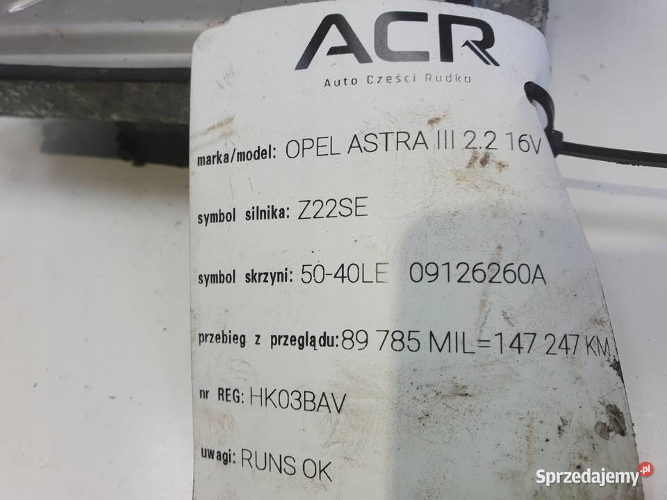 Opel Astra II G 22 16V STEROWNIK SILNIKA osobowe Rudka