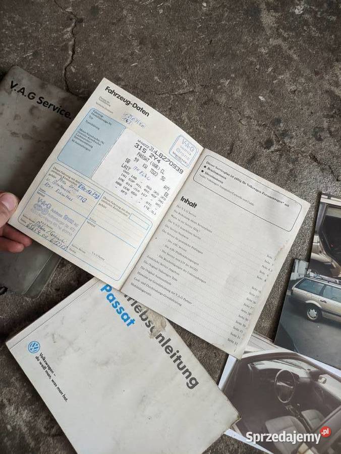 Instrukcja obsługi książka serwisowa VW passat