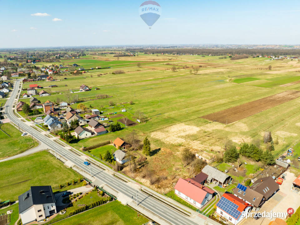 Płaska działka budowlana centrum Zabierzów Bocheński