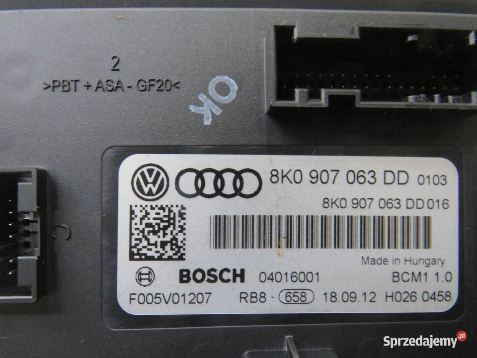 MODUŁ KOMFORTU AUDI A4 B8 20 TDI 8K0907063DD