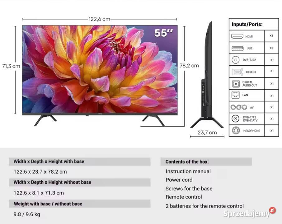 Telewizor 43cale Mezt nówka sprzedam
