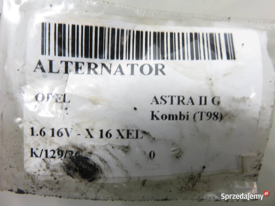 ALTERNATOR OPEL ASTRA II G 16 16V małopolskie