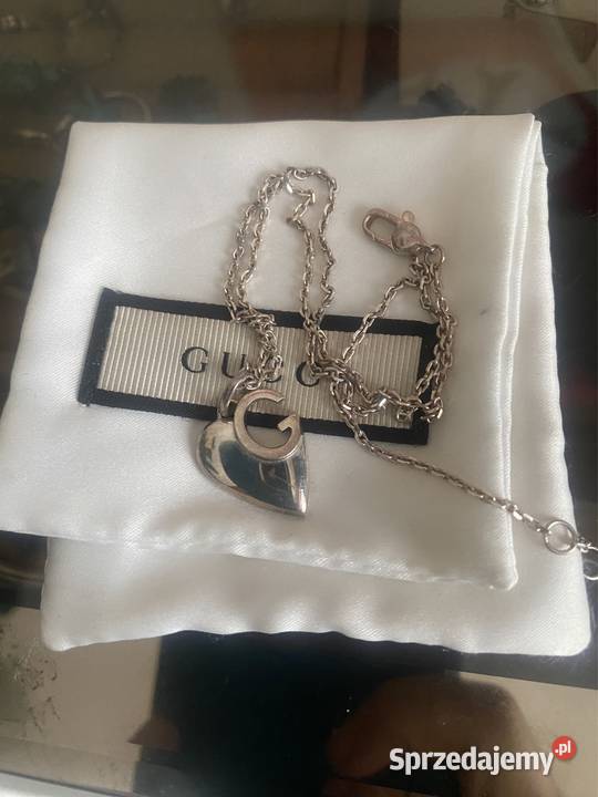 Srebrny łańcuszek Gucci g heart srebrne Warszawa