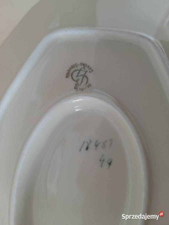 Porcelanowa sosjerka vintage Czechoslovakia wielokolorowy Konin