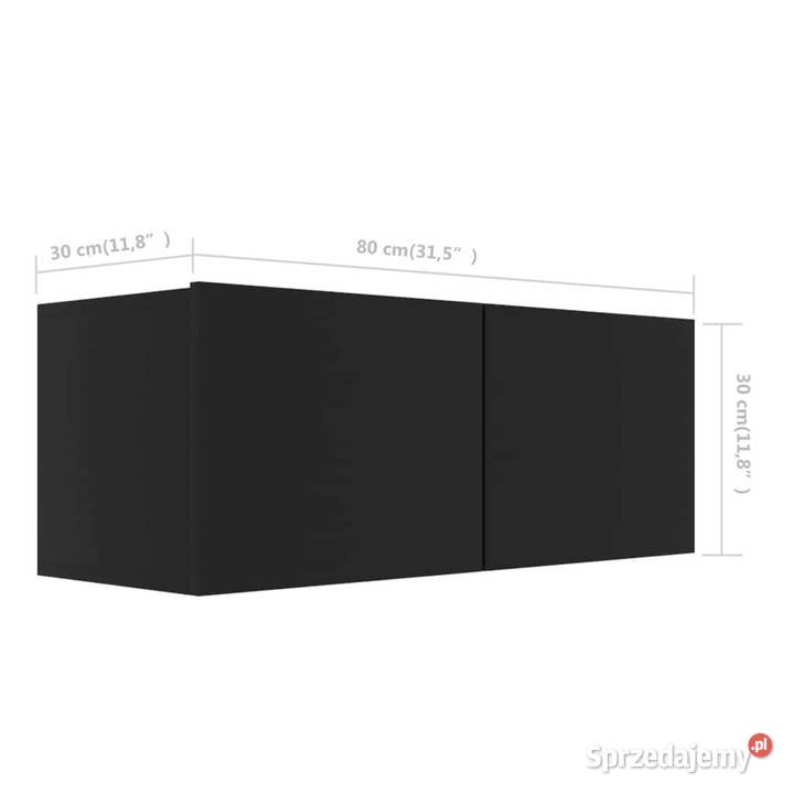 Szafki TV 4 czarne 80x30x30 materiał RTV Dom i Ogród Warszawa