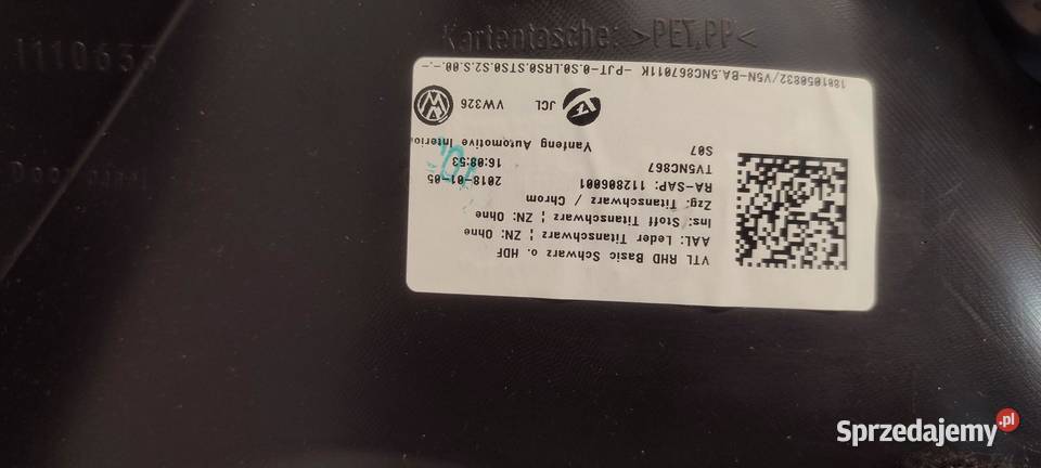 VW TIGUAN II BOCZEK DRZWI LEWY PRZÓD RHD ANGLIK