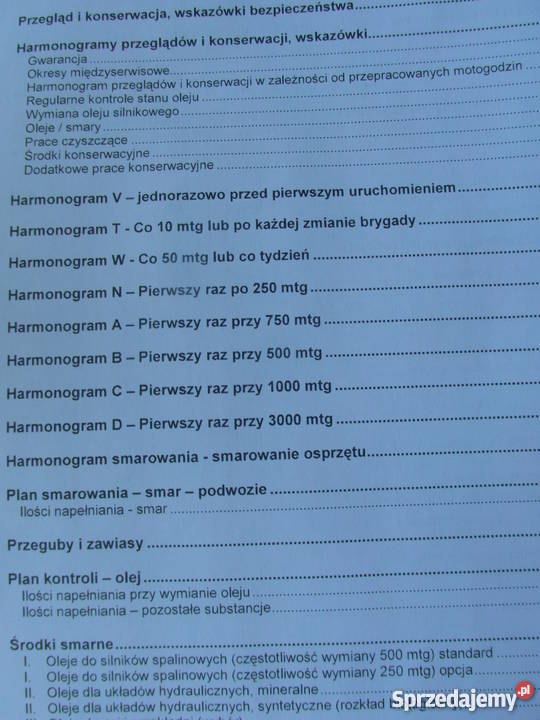 dtr instrukcja obsługi koparka holland mh city i Szczecin