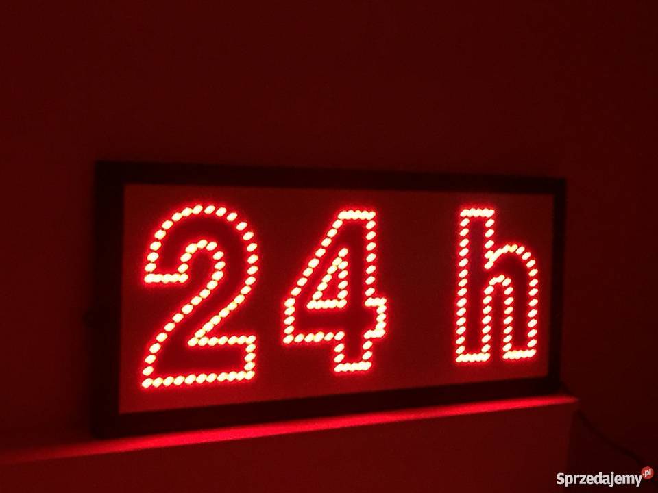 Reklama szyld 24h 70x30 zewnętrzna Pomiechówek