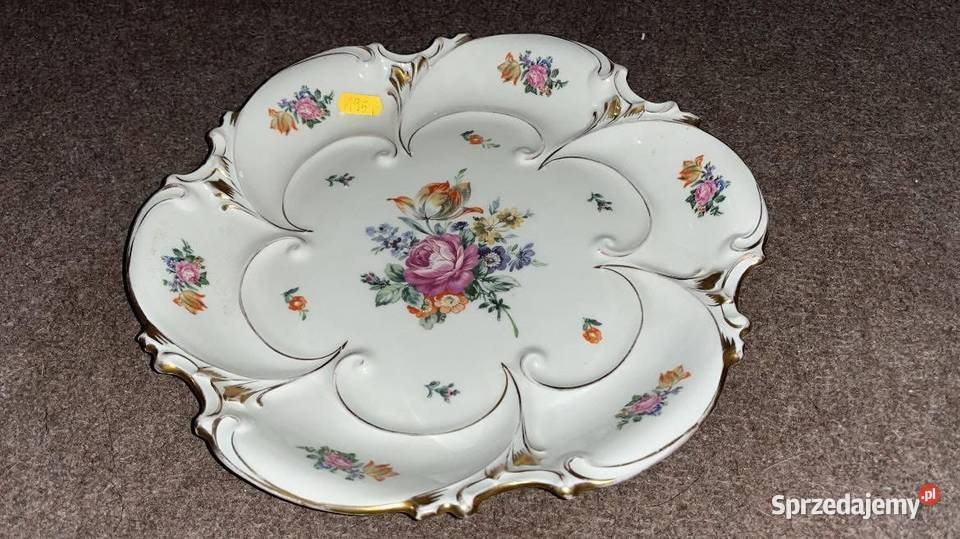 Patera biała kwiaty Ilmenau Made in Germany Gdańsk