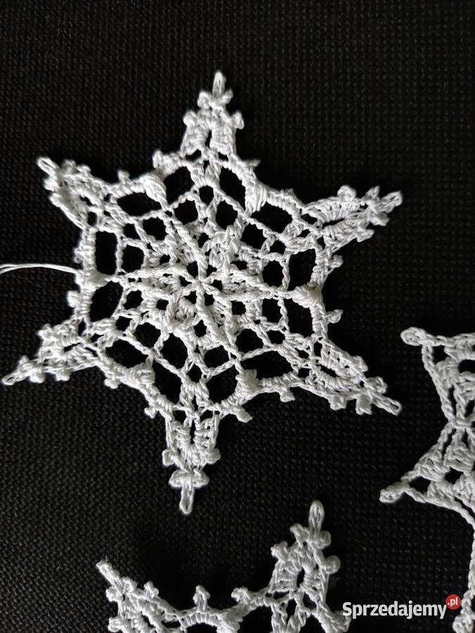 Gwiazdki szydełkowe Święta ozdoba rękodzieło Boże Narodzenie lubelskie Garbów