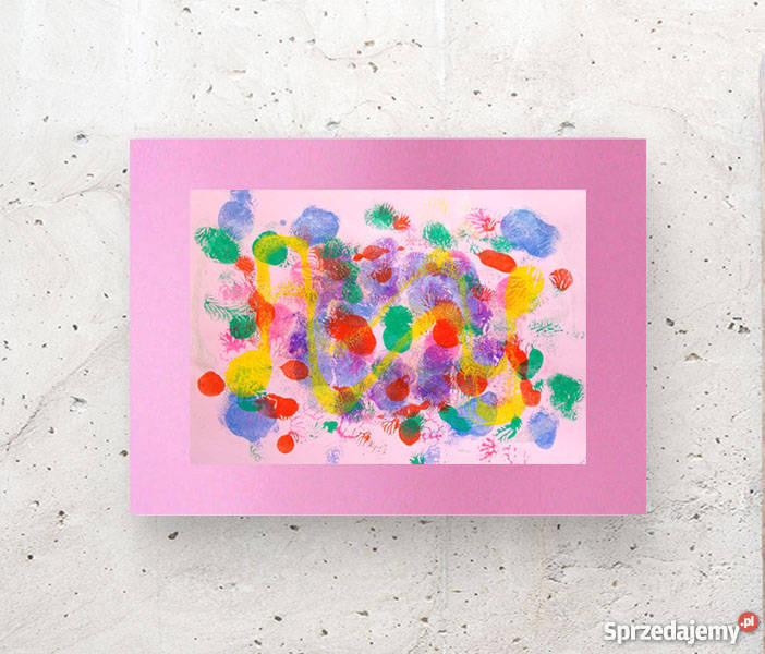 różowy obrazek abstrakcyjny rysunek kolorowa odcienie różowego Gdańsk