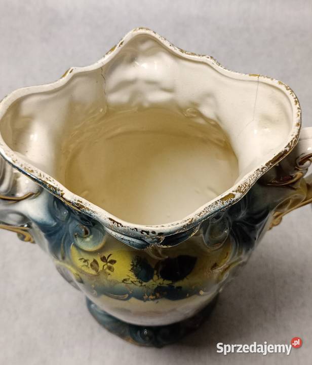 Para Wazonów Rocaille Ręcznie Malowane Złocenia zachodniopomorskie sprzedam