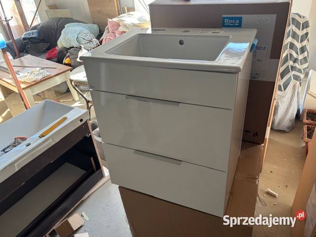 szafka łazienkowa z umywalką roca suit 60 biała małopolskie Zakopane