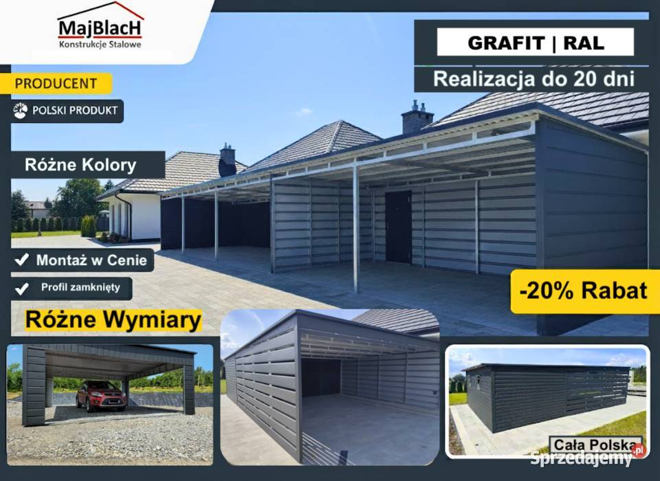 A22Altana Zadaszenie Duży CARPORTZadaszenie na Jelenia Góra sprzedam