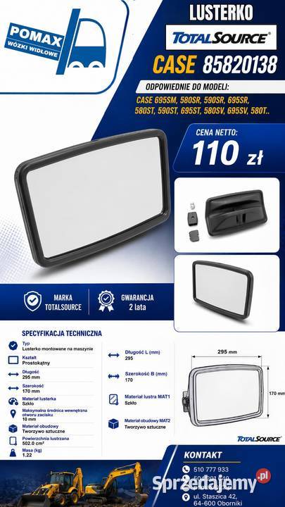LUSTERKO TOTALSOURCE CASE 85820138 Oborniki sprzedam
