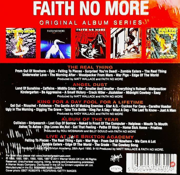 Zestaw 5 Płyt CD FAITH NO MORE 5 Albumów CD wielkopolskie Poznań