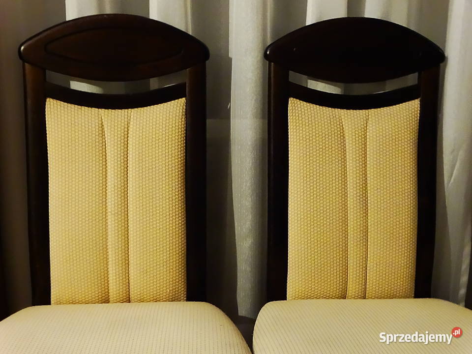 Krzesła klasyczne tapicerowane drewniane 4 lubelskie Biłgoraj sprzedam