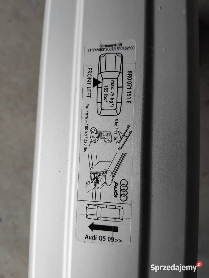 Bagażnik Dachowy AUDI Q5 Belki na Dach Janów Lubelski