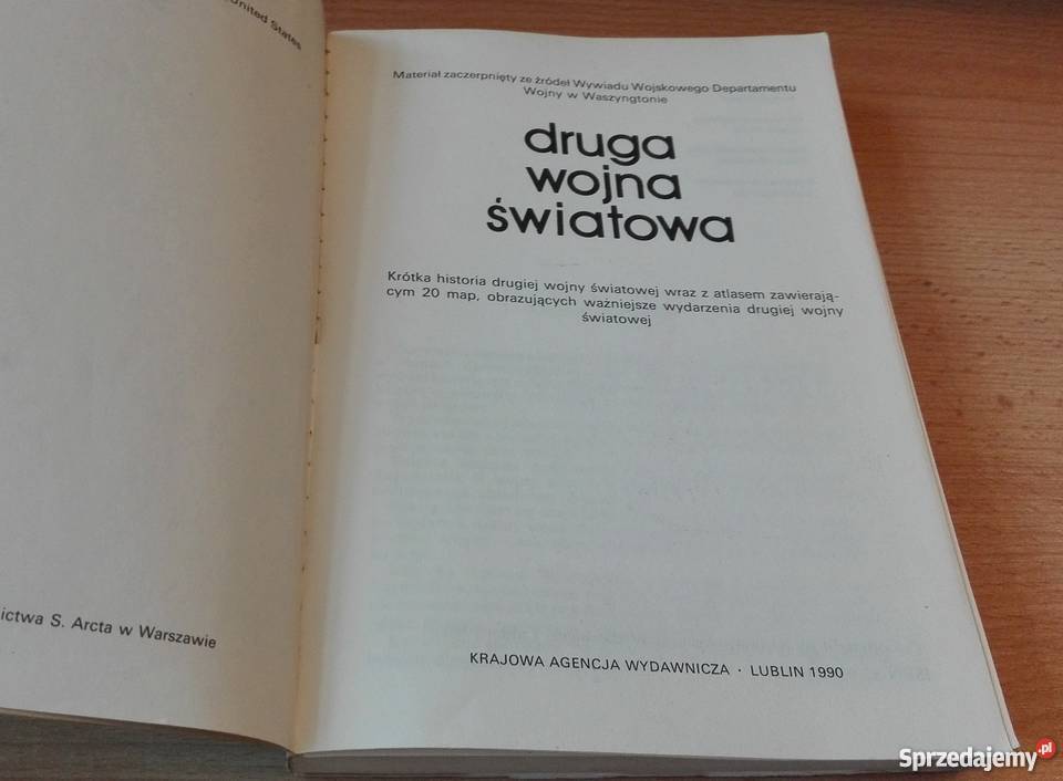 Druga wojna światowa materiał zaczerpnięty ze Rok wydania 1990 Gdańsk