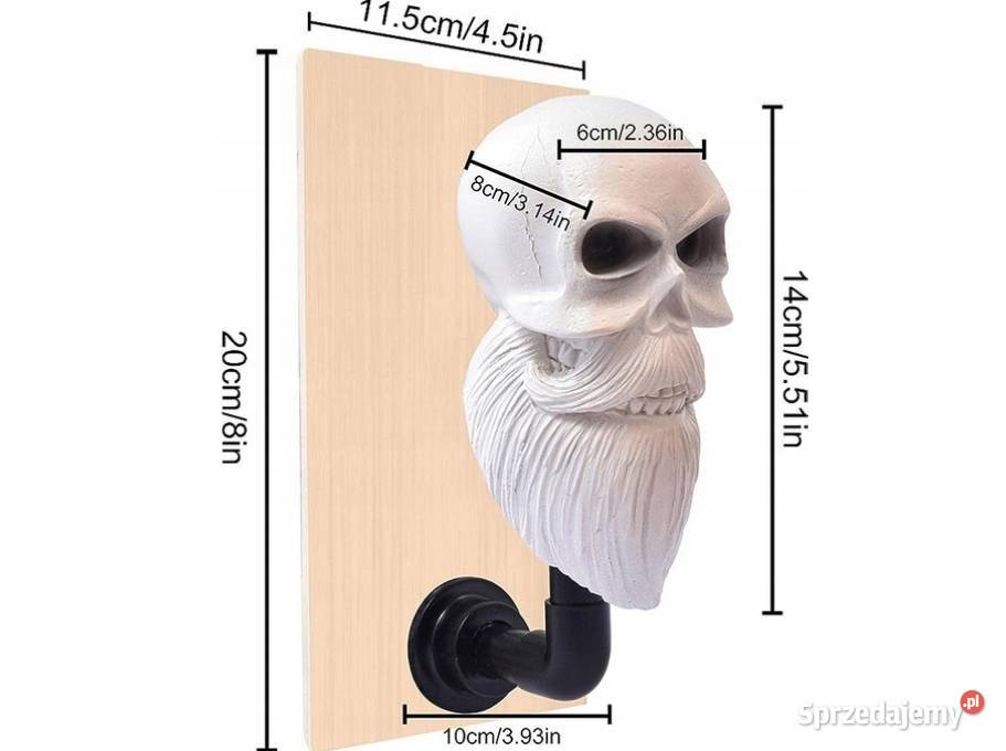 CZASZKA DEKORACJA NA ŚCIANĘ PREZENT MOTOCYKL