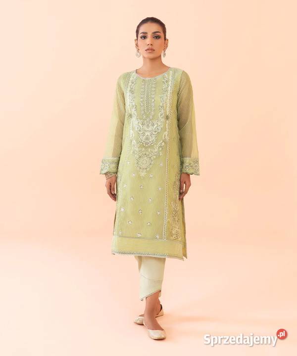 Długa zielona tunika M 38 orient Bollywood Szczecin sprzedam