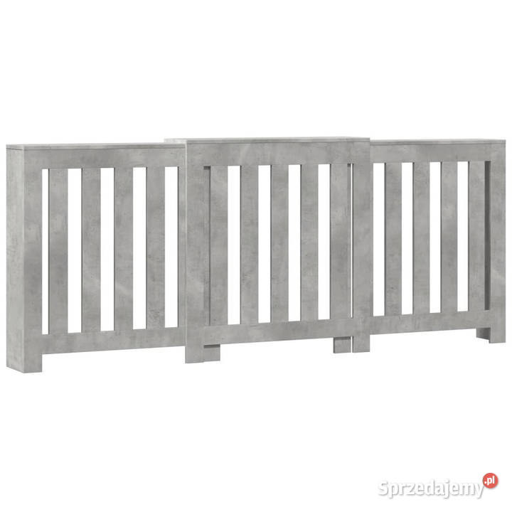 Osłona na grzejnik szarość betonu 205x215x835