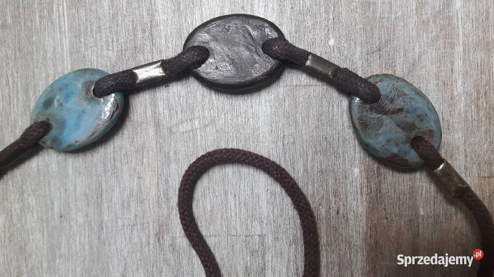 Naszyjnik ceramiczny ręcznie wykonany Otwock