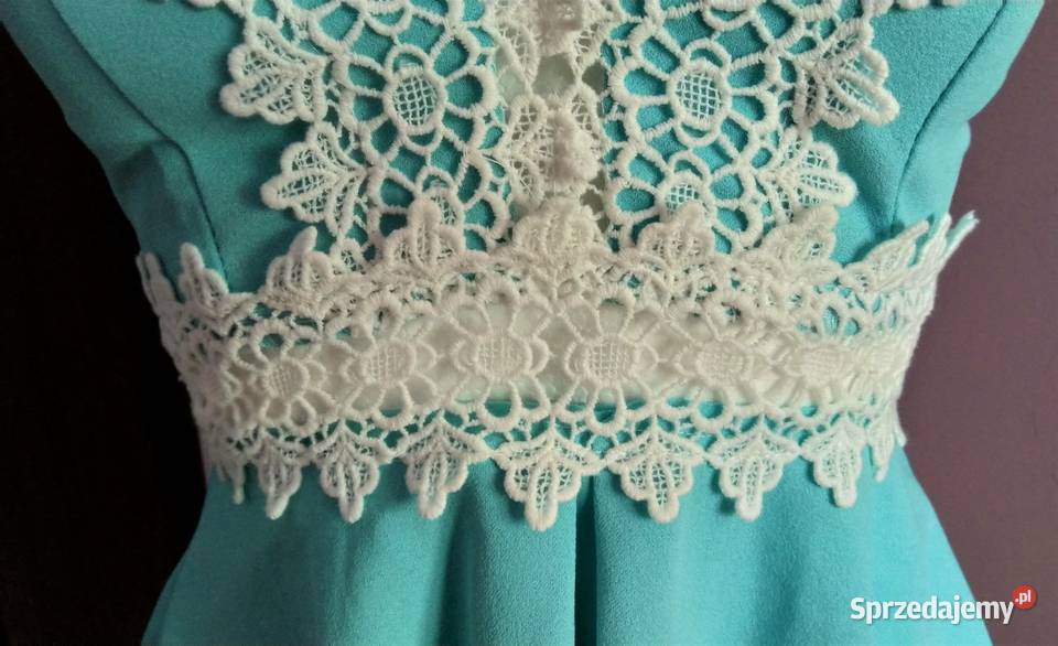 Nowa Turkusowa miętowa bluzka letni top na Rozmiar 34(XS) Krosno