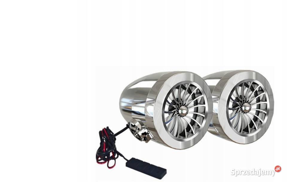 GŁOŚŃIKI MOTOCYKLOWE BLUETOOTH CHROM Z ŁADOWARKĄ Sosnowiec