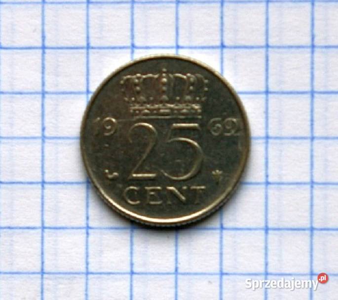 25 CENTÓW 25 CENT 1969 HOLANDIA Piszczac