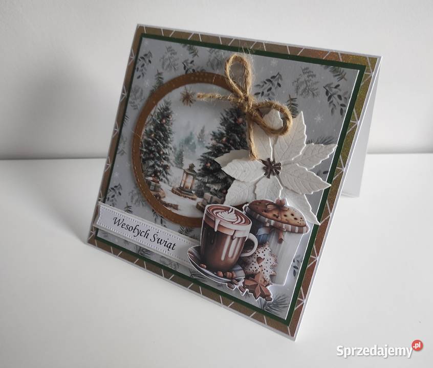 Kartka bożonarodzeniowa handmade gwiazda Łódź