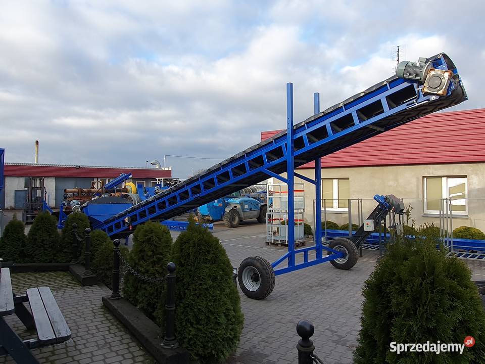 Przenośnik taśmowy Taśmociąg rozładunek wagonów nieuszkodzony Środa Wielkopolska