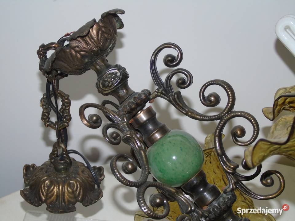 Żyrandol pięcioramienny metalowoceramiczny