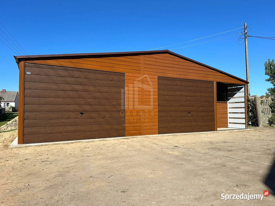 Garaż Blaszany 10x6m Wnęka 2x1m 2x Brama Uchylna kujawsko-pomorskie