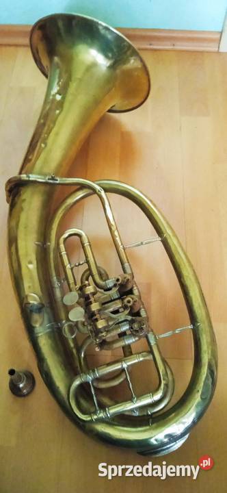 Stara trąbka saxhorn tenorowy z lat 30 tych blaszane Kraków