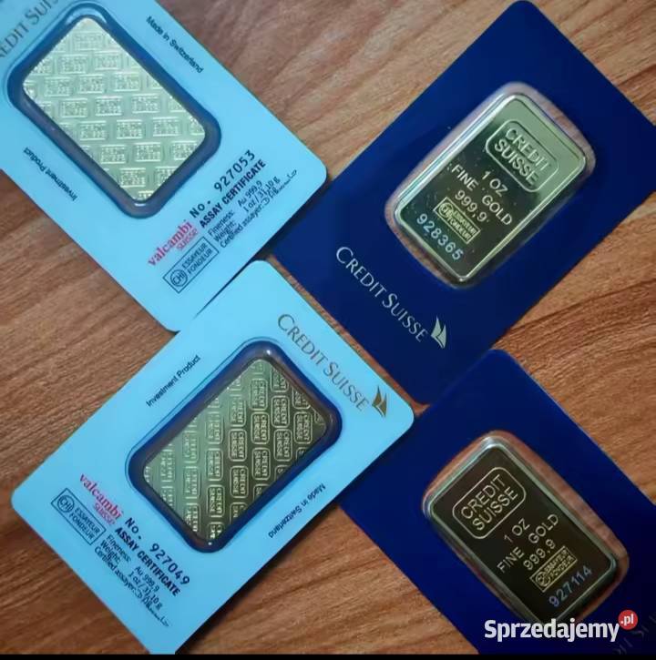 Sztabka zloto replika credito suisse 1 oz Goła