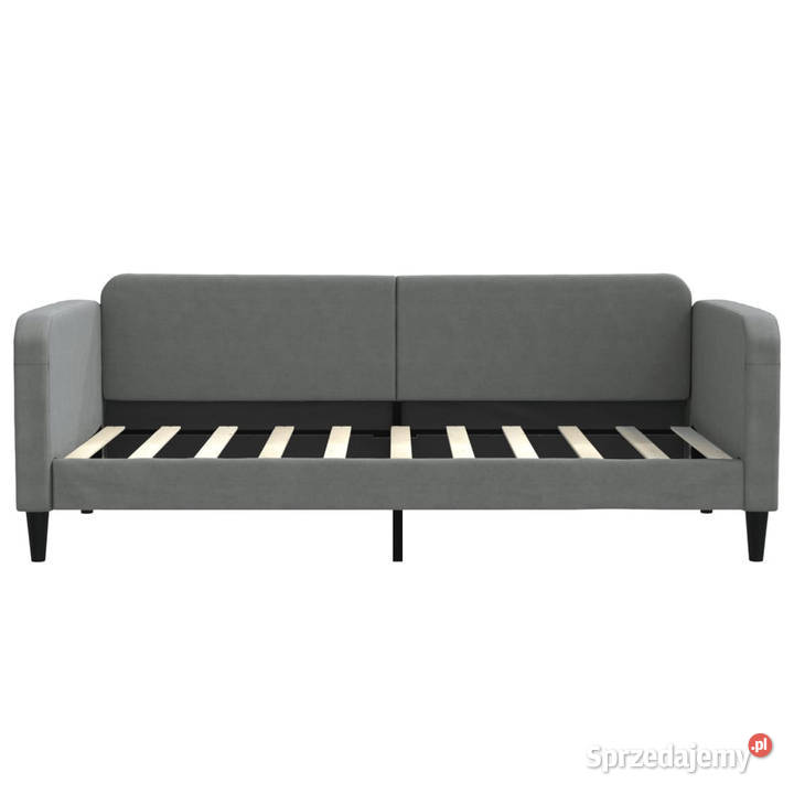 Sofa rozsuwana z szufladami ciemnoszara tkanina mazowieckie