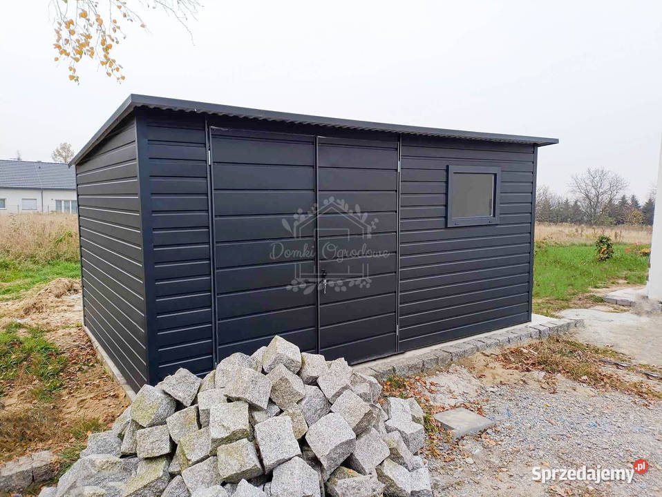 Schowek domek ogrodowy 45x25m okno antracyt dach