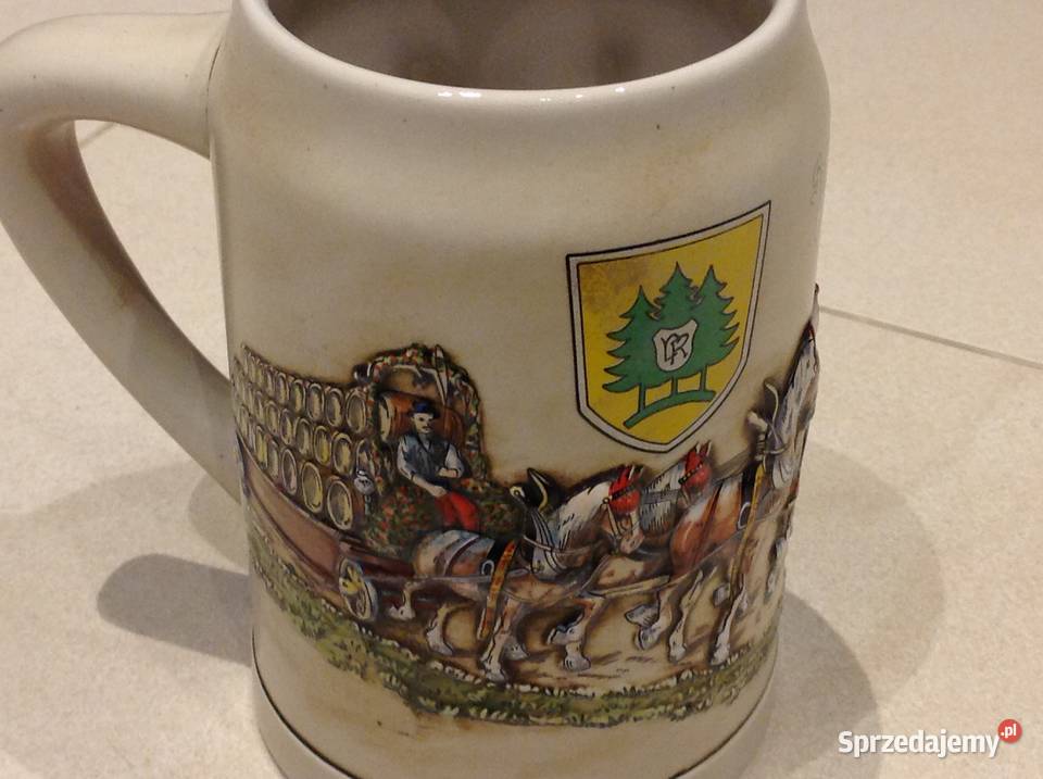Kufel do Piwa Ceramiczny Obraz 3D Sygnowany Nowa Sól sprzedam