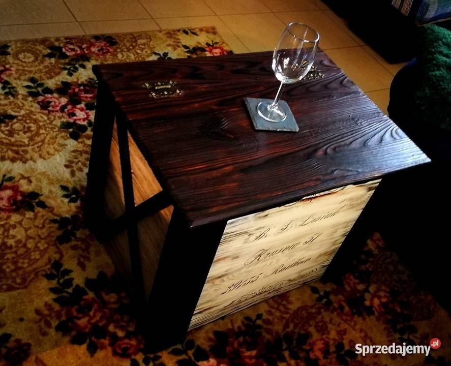 Skrzynia drewniana stolik kawowy opalony z sprzedam