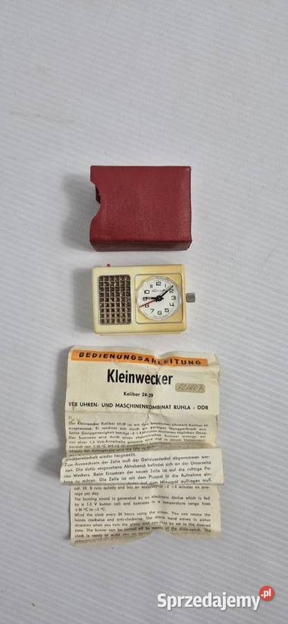 Kolekcjonerski Mini Budzik RUHLA Design PRL NRD Biłgoraj