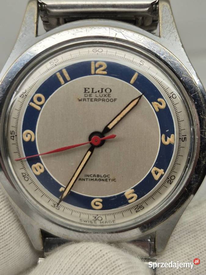 Rzadki unikalny zegarek Eljo de Luxe SWISS śląskie