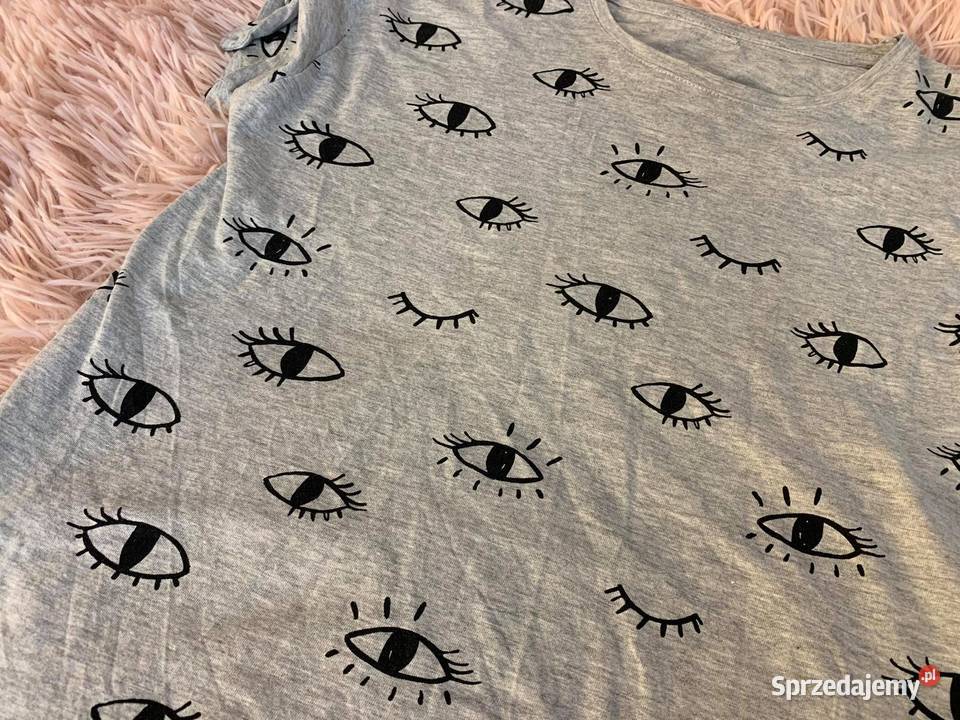 Tshirt koszulka z wiązaniami rękawach oczy HIT podkarpackie